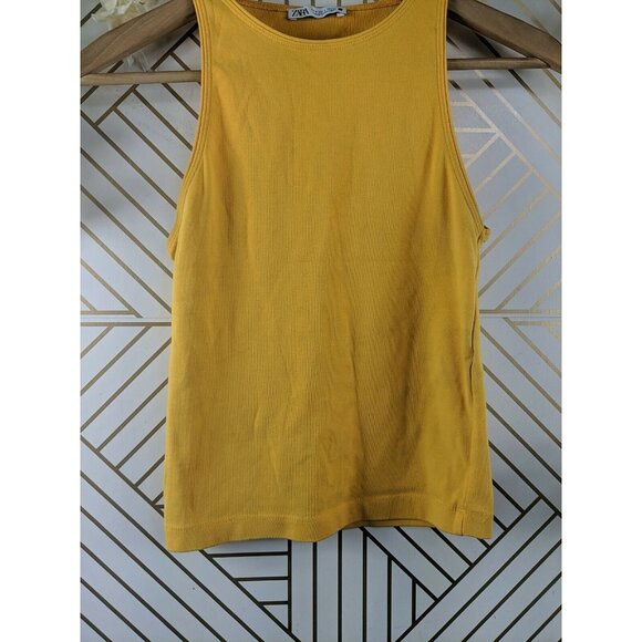 Zara Yellow Sleeveless Tank Top Size Small READ! - Picture 3 of 6